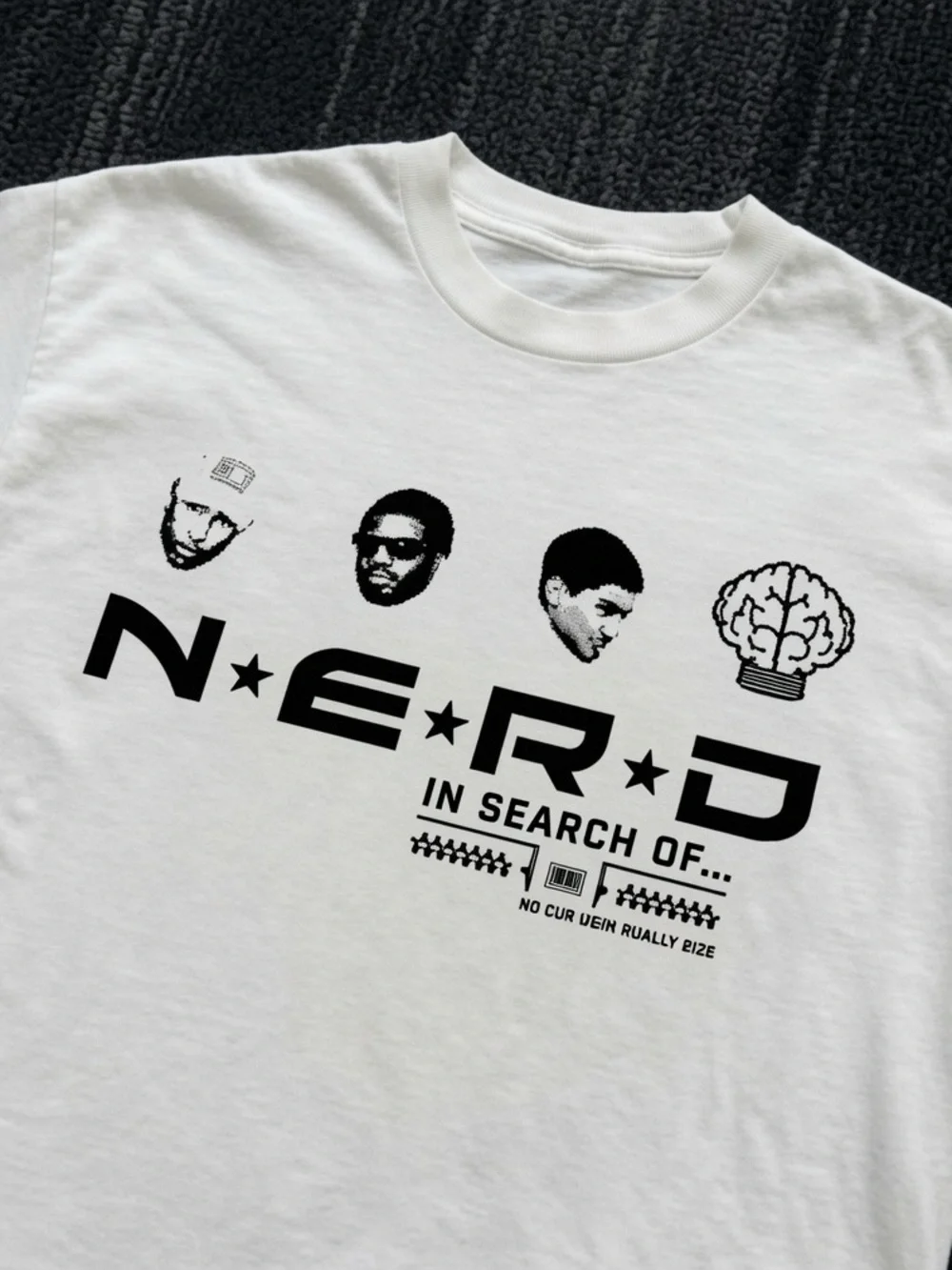 In Search Of White Graphic Tee